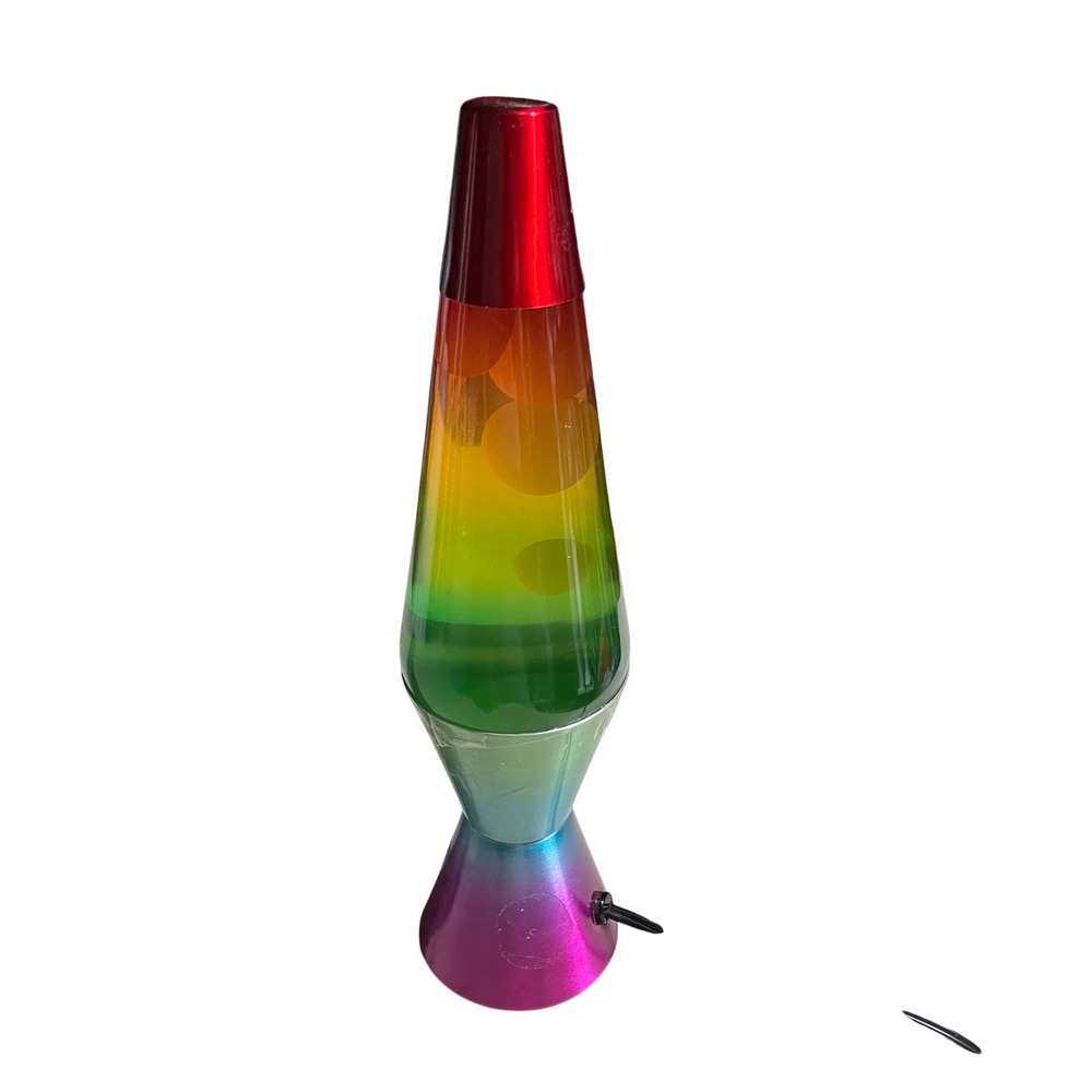 Lava Lite Rainbow Motion Lamp Glass Metal Retro Psychedelic Groovy Decor